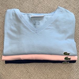 3X Lacoste V-neck tees